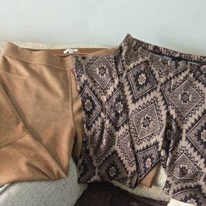 Max Studio Skinny Tan and Brown Pants
